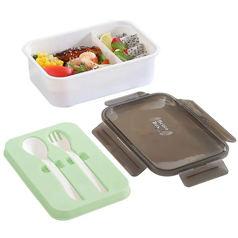 Lunch Box Containers Snack Food Storage Container With 2 Compartments Leak Proof Food Jar Food Container For Sandwiches Salads