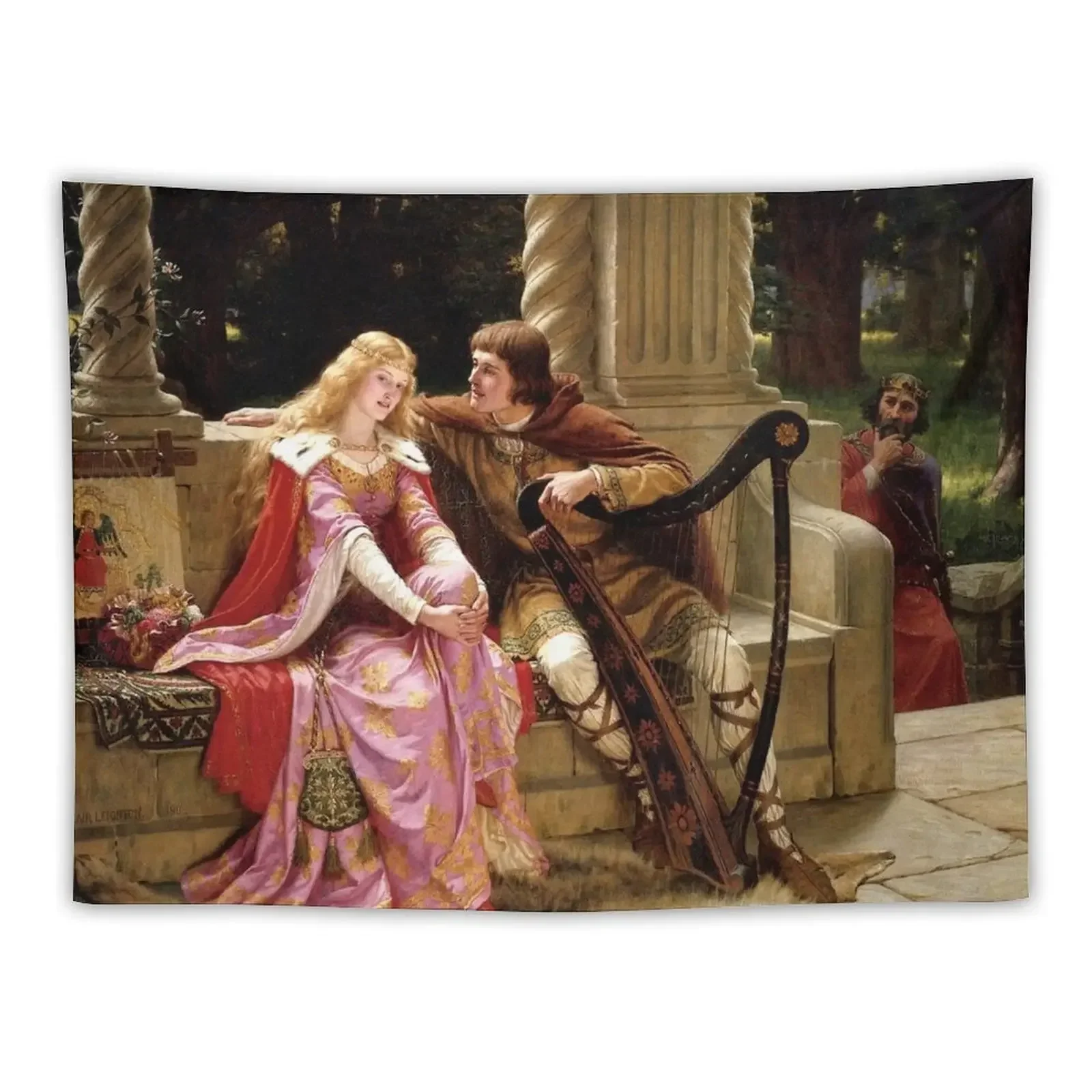 The End Of The Song - Edmund Leighton Tapestry Room Decoration Aesthetic Wall Carpet Room Decoration Korean Style Tapestry