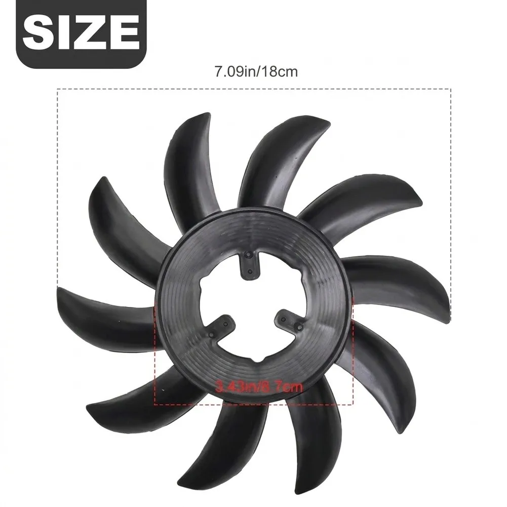 2pcs Replacement 7 Inch 10-Vane Fan Blades= For Hydro= Gear Pump Cooling, Compatible With Hustler=Raptor=, Replaces 53994 55217