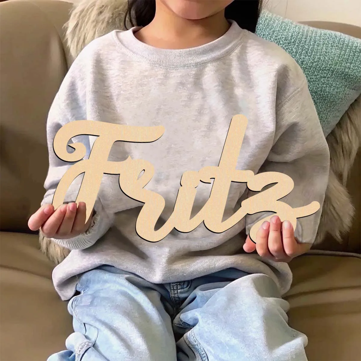 1 قطعة فريتج طويل الأمد مثال نص مخصص ديكور خشبي علامة مقطوعة بالليزر علامة خشبية ديكور فريد لغرفة النوم