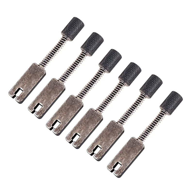 

A79E-6 Pcs Black Headless Guitar Bridge String Saddles for Headless Guitar Bridge Replacement Accessories
