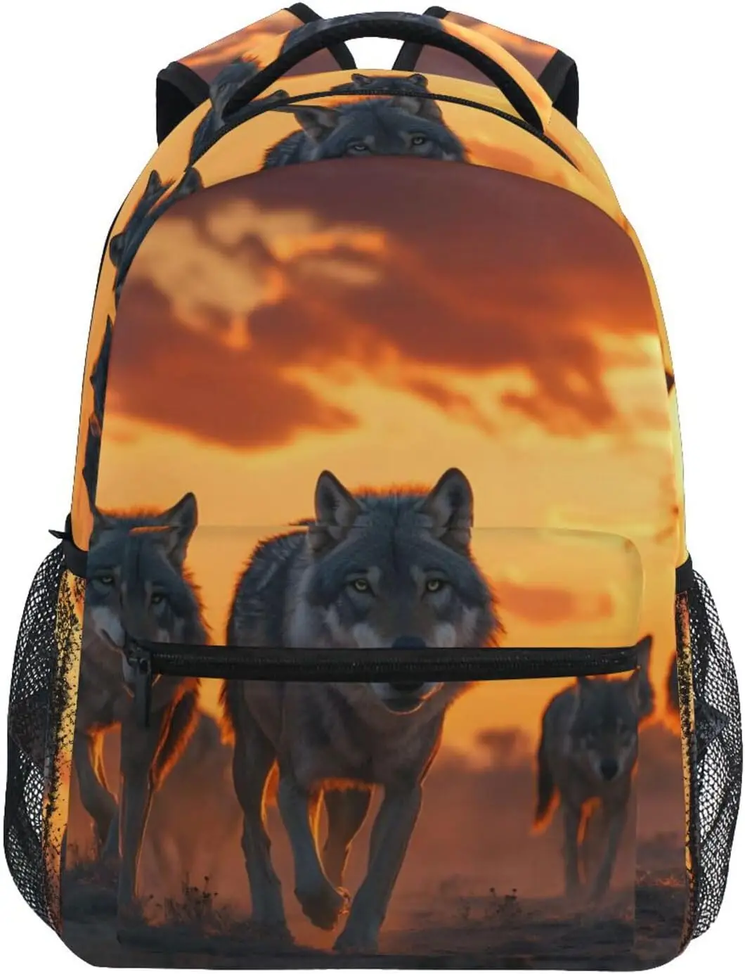 

Herd Of Wolf Kid's Backpacks, Boys Girls Schoolbags Book Bag Small Size