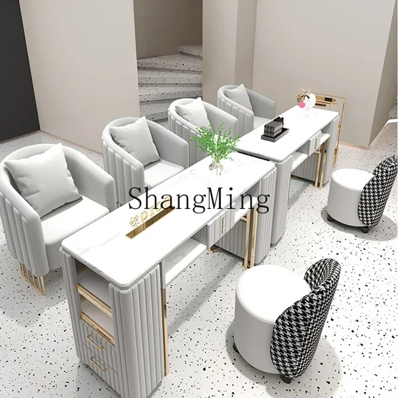 ZYYCleaner Salon de manucure Salon de manucure canapé Table et chaise Nail Art Table et chaise ensemble combinaison avec aspirateur