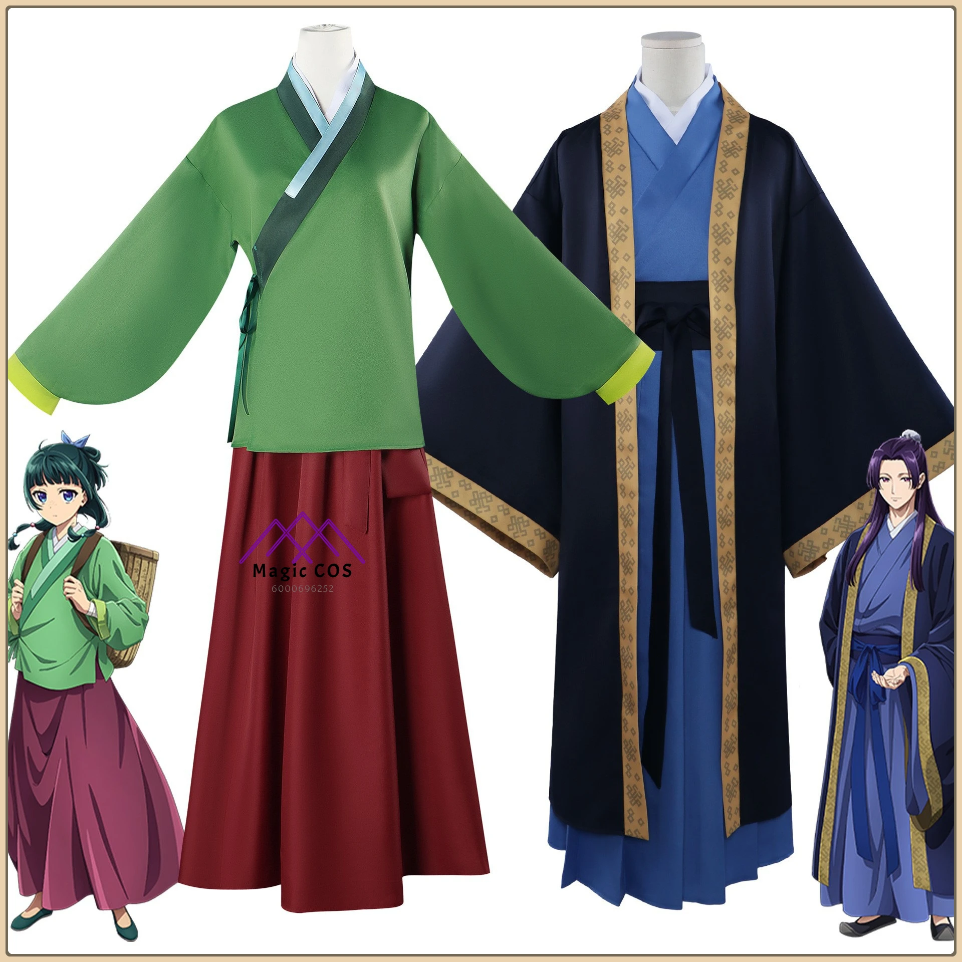 

Hot Anime The Apothecary Diarist Ninshi Cosplay Costume Noble Ancient Anime Outfit Full Set High Quality Comic Con Party Clothes