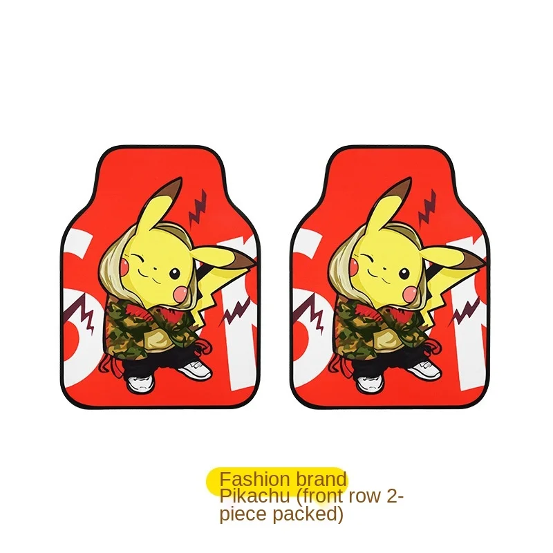 Pokemon Pikachu Car Short Plush Anime Foot Pads Wear-resistant Environmental Protection Universal Fashion Car Products