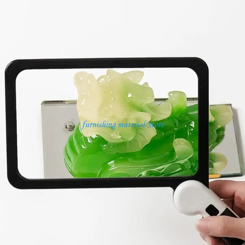 

Y5GD Glass for Reading Foldable Magnifier 48 LED Lights Cold Warm Lights