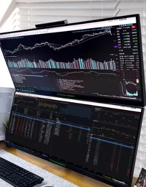 40-Inch face-to-face dual-screen 4K monitor hairtail screen P40UG design upper and lower split screen