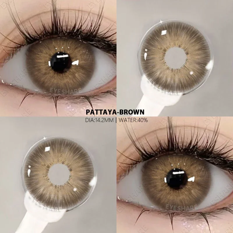 EYESHARE 1 Pair Myopia Lenses Colored Contact Lenses for Eyes with Degree Natural Contact Lens Blue Eye Lenses Brown Contacts