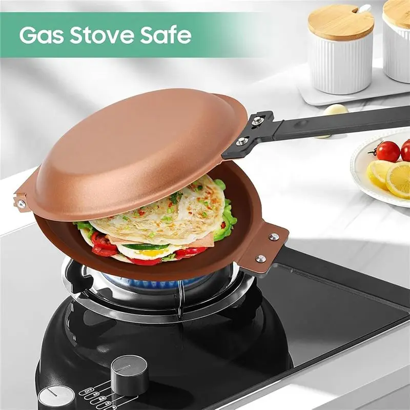 Cake Pan Mexican Folding Pan Non-Stick Frying Pan Double-Sided Breakfast Folding Frying Pan Highly Recommended