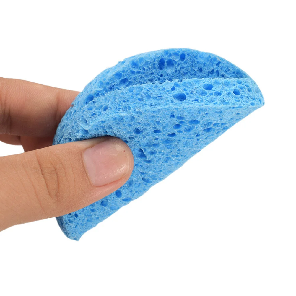 10 個のメイク落としスポンジ天然木材パルプ繊維フェイシャルクリーニングスポンジ、徹底的な毛穴クレンジングと頑固なメイク落とし用