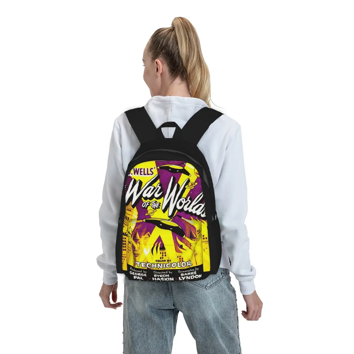 

War Of The Worlds Backpack Boys Girls BookBag Children School Bag Computer Shoulder Bags for Men Women