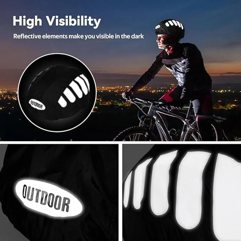 Bicycle Helmet Rain Cover Waterproof MTB Road Bike Helmet Protector Reflective Safety Cap Cycling Accessories view 4