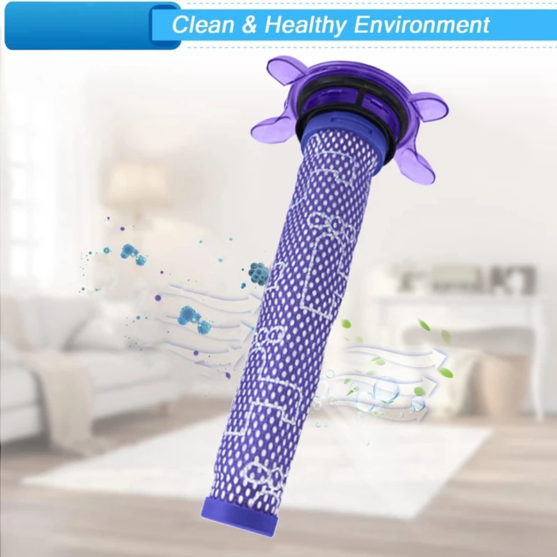 1 ชุดอุปกรณ์เสริมสําหรับ Dyson V8 FOCUS ที่นอนเครื่องดูดฝุ่นด้านหน้าด้านหลังกรอง Self-ทําความสะอาด Ultra-Soft Dusting แปรง