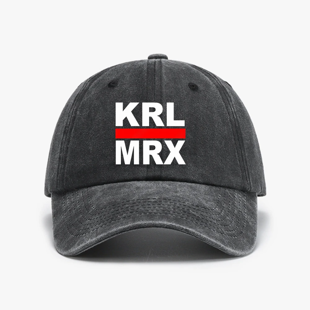 KRL MRX hat Karl Communism Socialism Marx Revolution Castro Lenin Engels Neutral Stylish Baseball Cap Washed cowboy hats
