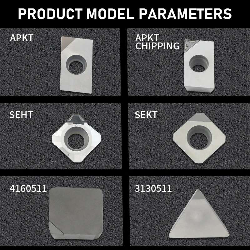 Insertos de diamante PCD APKT 113504   SEHT1204 APKT 160404 3130511 4160511   CBN/PCD/PCD Cortadores de metal Herramienta de torno de carburo CNC