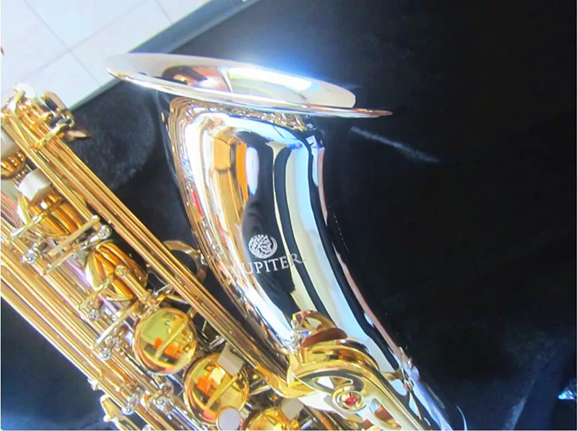 New Tenor Saxophone JUPITER Silver nickel Gold Keys Sax Mouthpiece Reeds Neck Musical Instrument Accessories