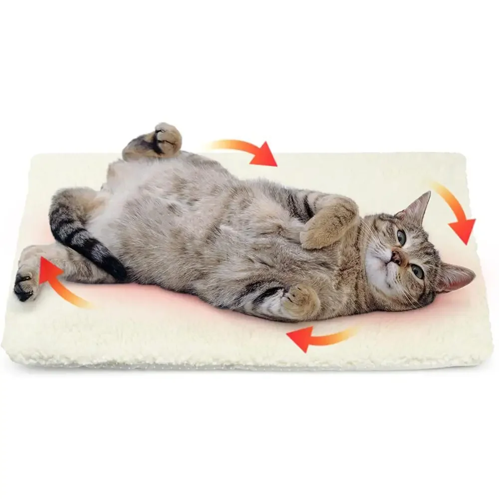 Heating Pad Pet Self Heating Lamb Velvet Dog Cat Mattress Blanket Cozy Warm Soft Plush Furry Beautiful Bedding Hot Sale