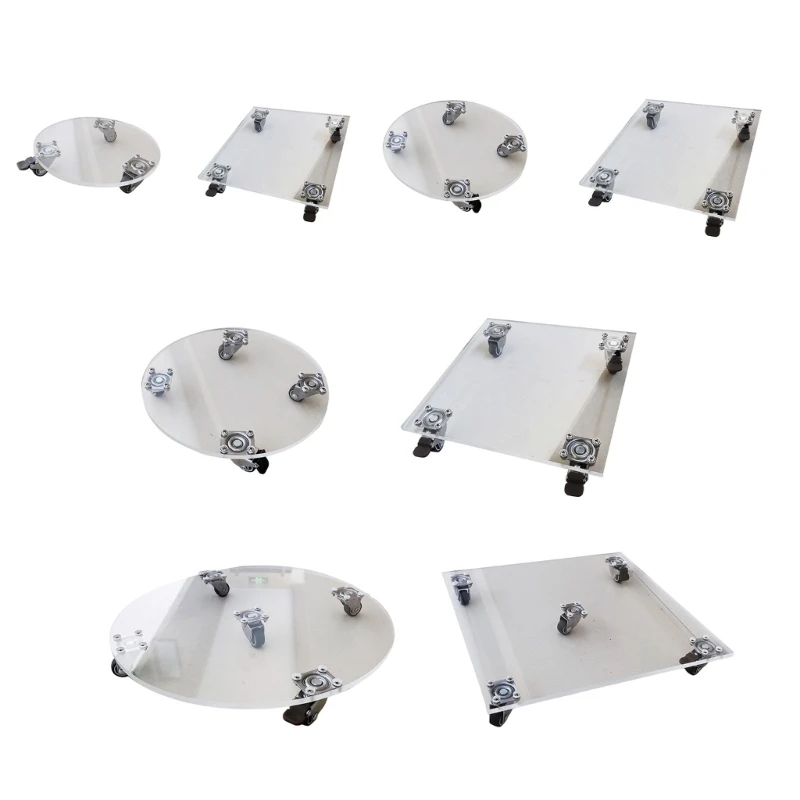2025 New Movable Pot Tray With Wheel Heavy Duty Rolled Plant Rack Square Indoor