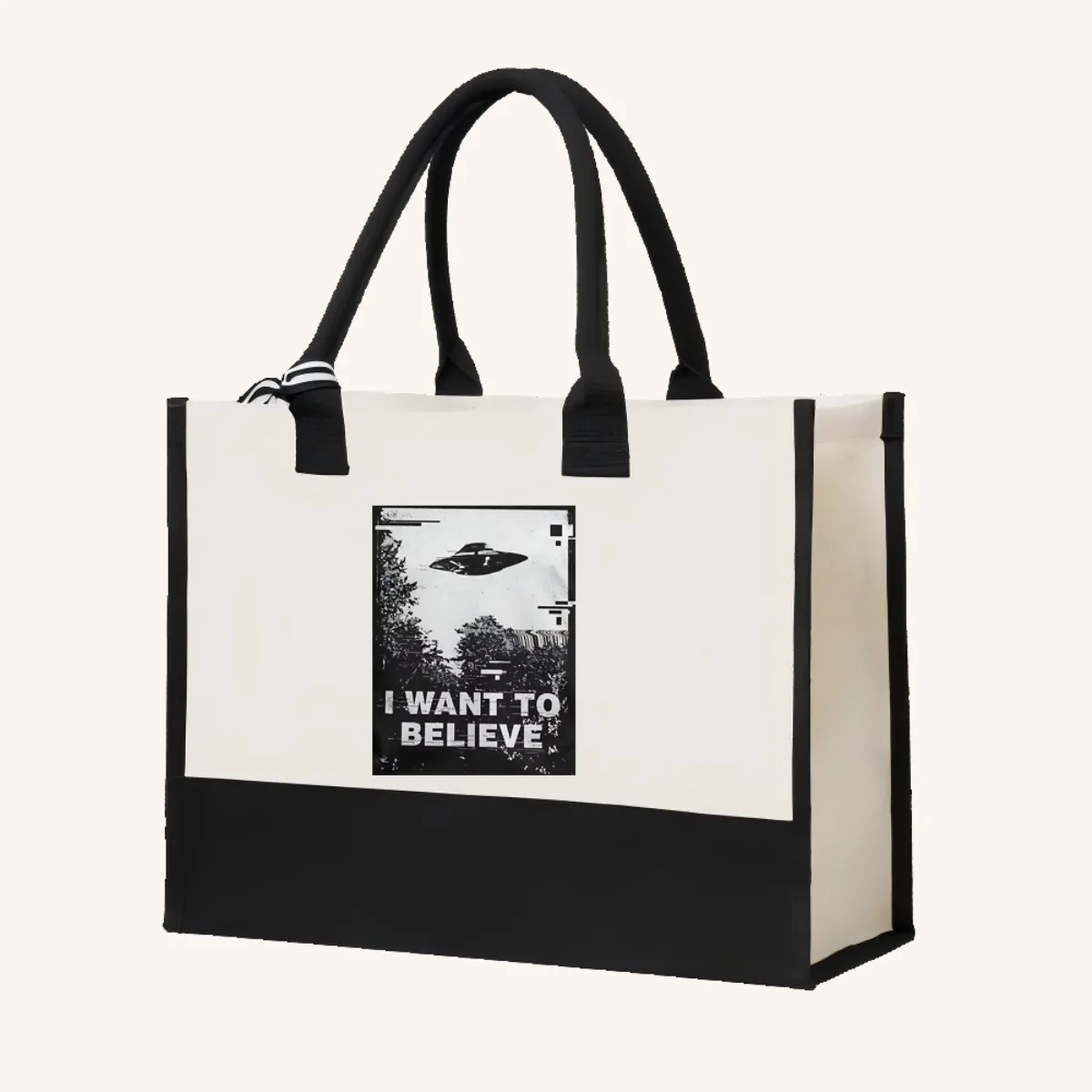 أريد أن أصدق 2026 وصول جديد موضة عملية واسعة قابلة لإعادة الاستخدام حمل حقيبة نمط طباعة 2 لهجة الثقيلة الكتف الكبير B