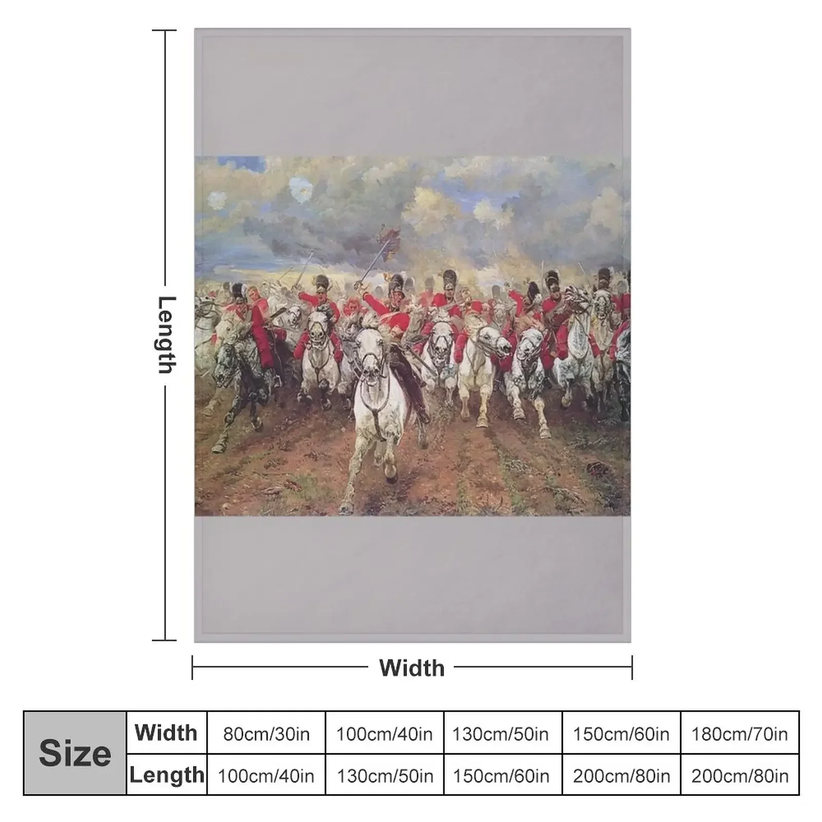 Charge of the Scots Greys at Waterloo Throw Blanket Blankets For Sofas Summer Blankets