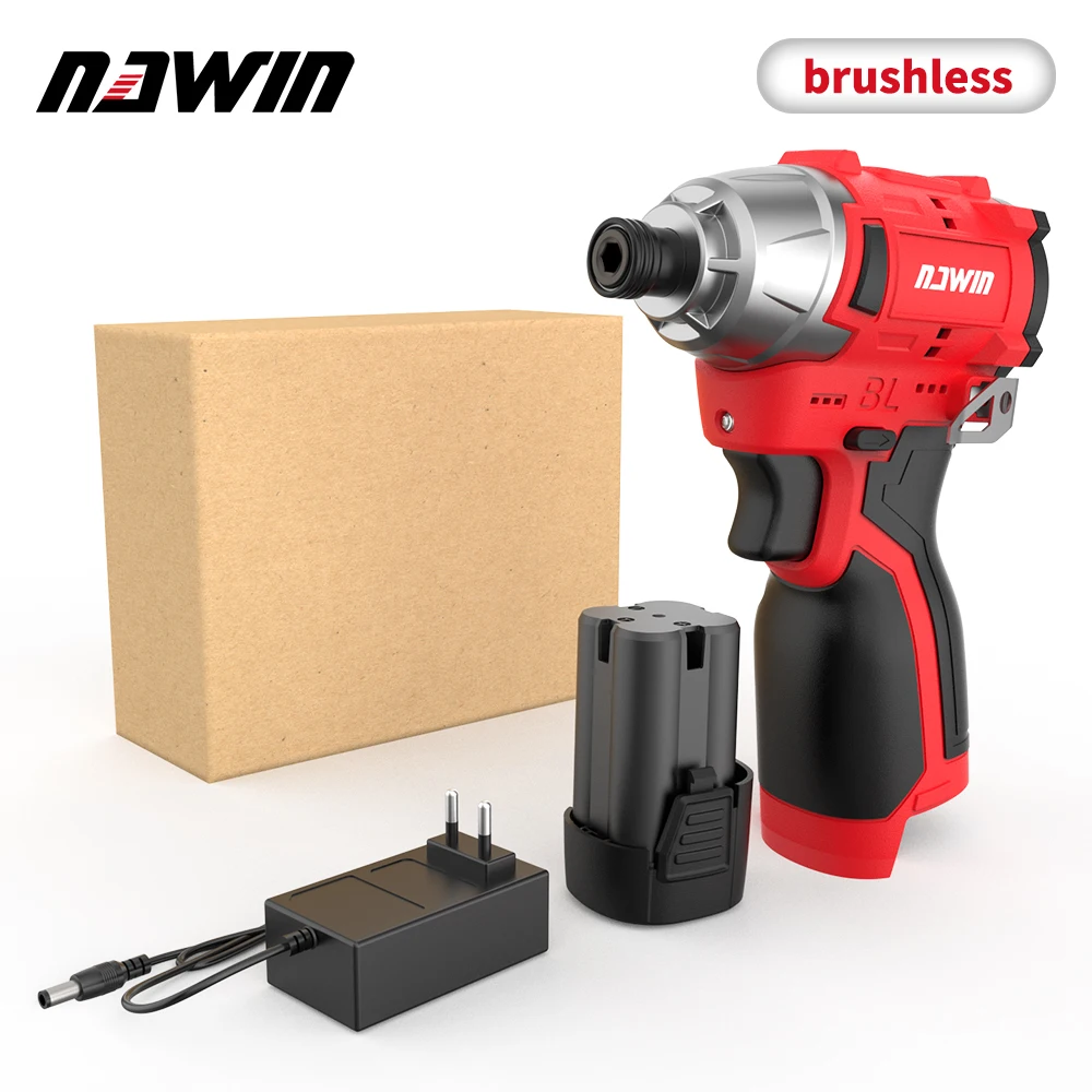 NAWIN 16.8V Impact Screwdriver Brushless Cordless Driver Home Drill Electric Cordless Screwdriver