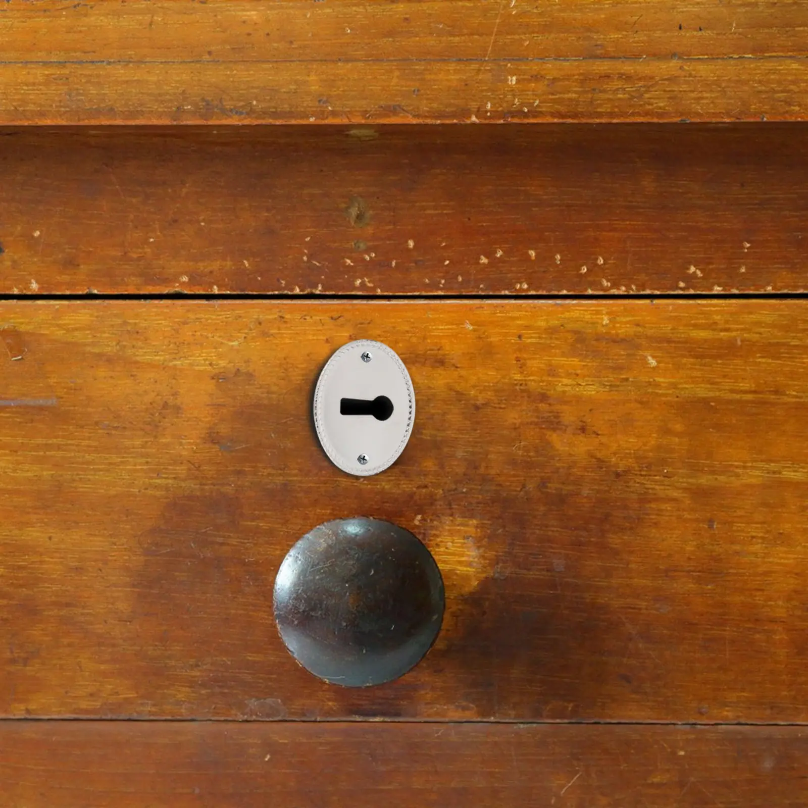 Oval Keyhole Cover Plates 20Pcs Vintage Metal Decorative Hardware for Cabinet Drawer Wardrobe Furniture