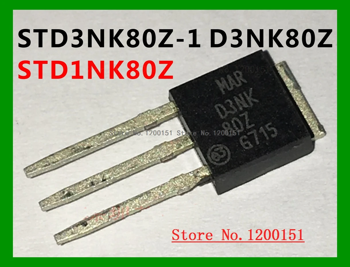 STD1NK80Z STD3NK80Z D3NK80Z-1 TO-251