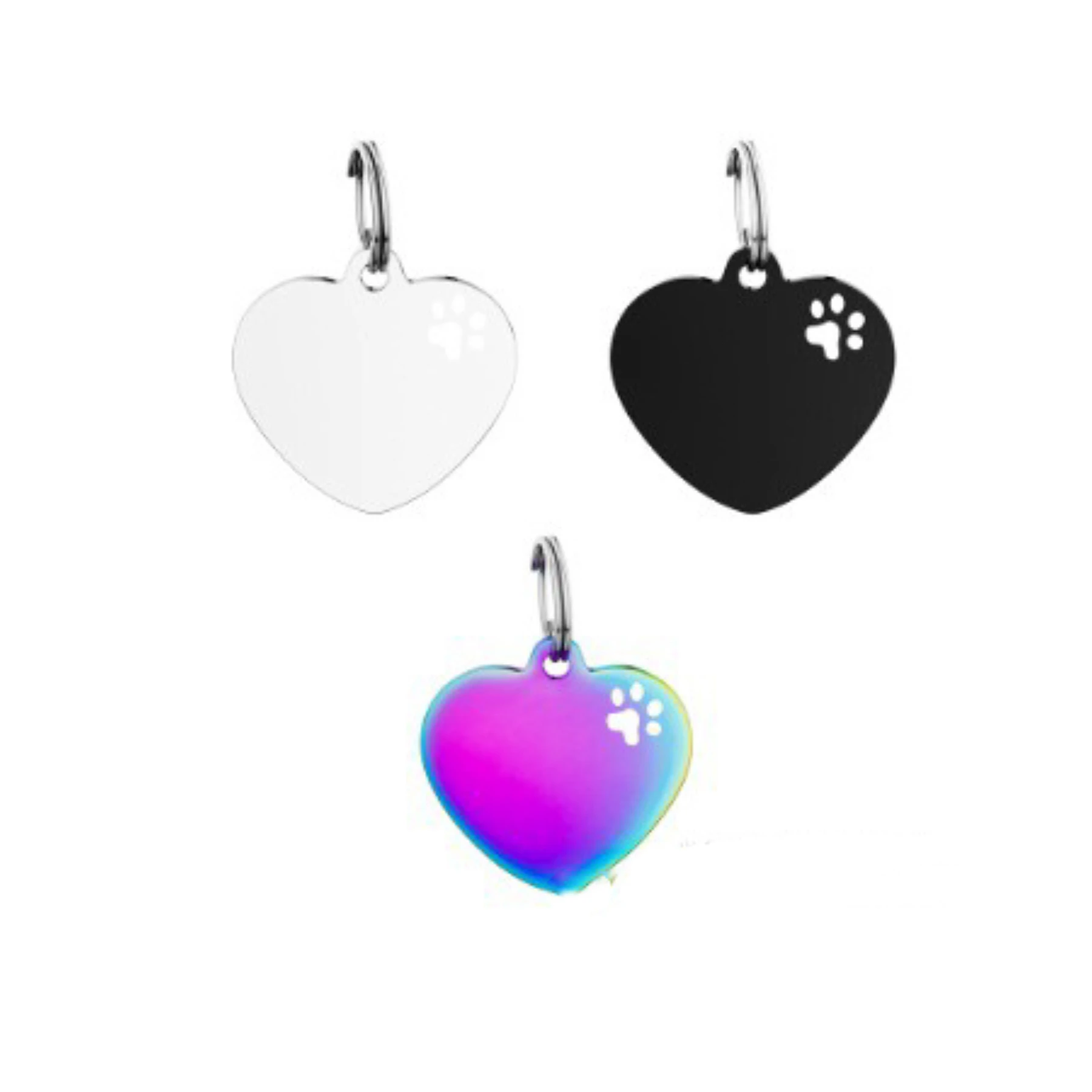 

20 Pieces Stainless Steel CatClaws Pet Customization Engraved Dog Tag Cat Tag Fashion Accessories Wholesale