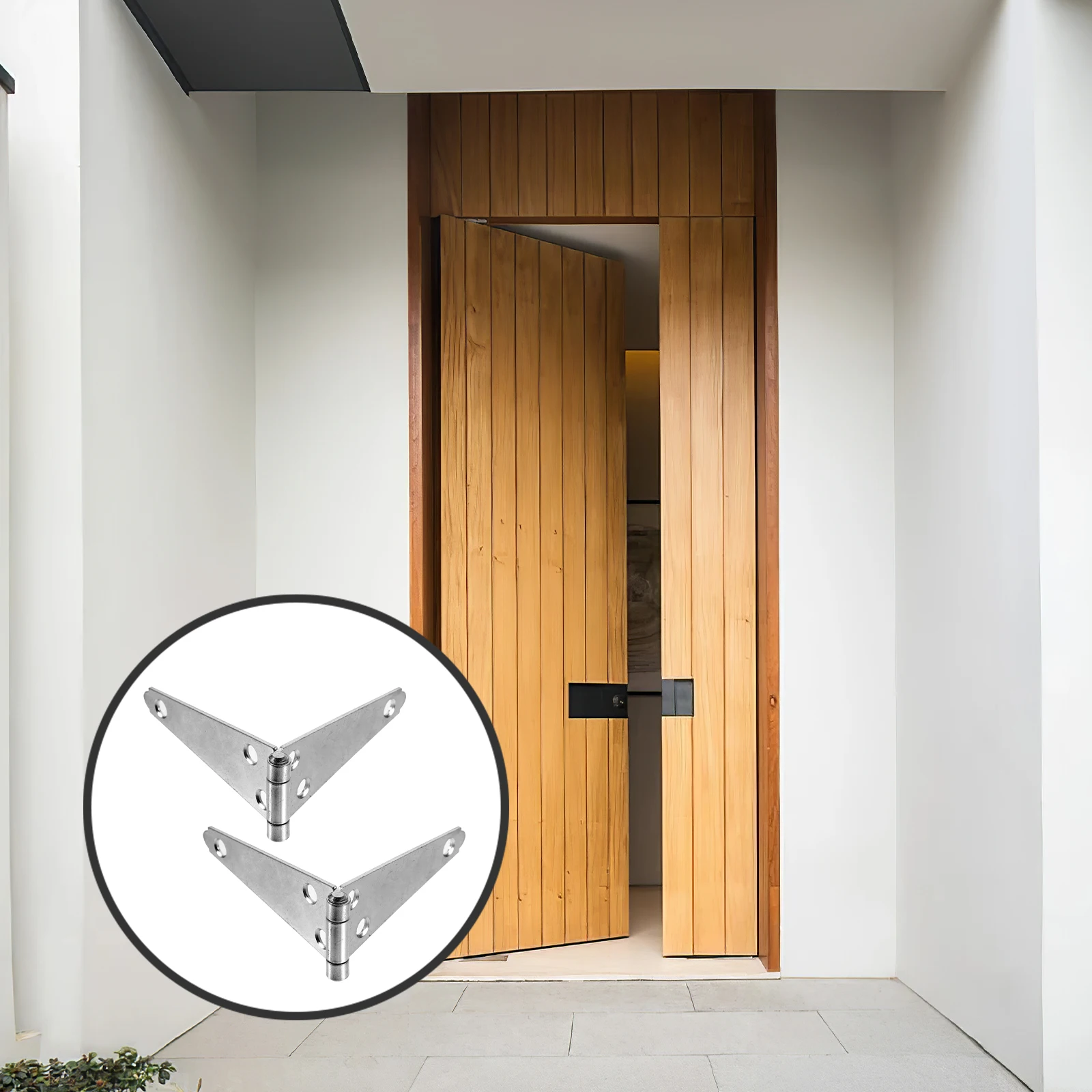 

2 Pcs Heavy Duty Door Hinges 100mm Galvanized Strap Hinge for Wooden Fences Cabinet Doors Shed Gates Barn Hardware