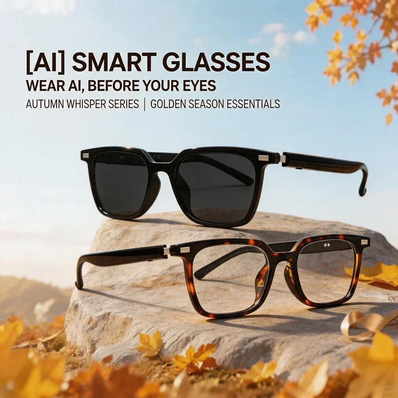 OnePlus Smart Glasses Open Ear Audio Eyeglasses Ultra Light Frame Magnetic Charging Voice Assistant Remote Camera Shoot Glasses