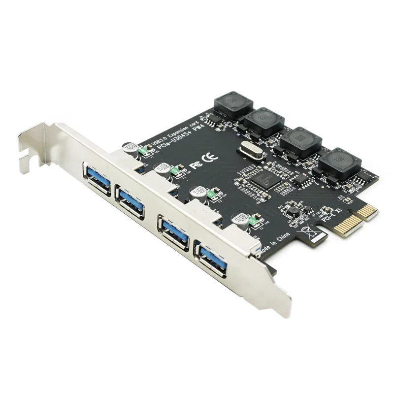 Buena calidad Tarjeta PCI Express 4 USB 3,0 PCI-e a convertidor USB3.0 externo de 4 puertos NEC D 720201   pcie Sin fuente de alimentación externa