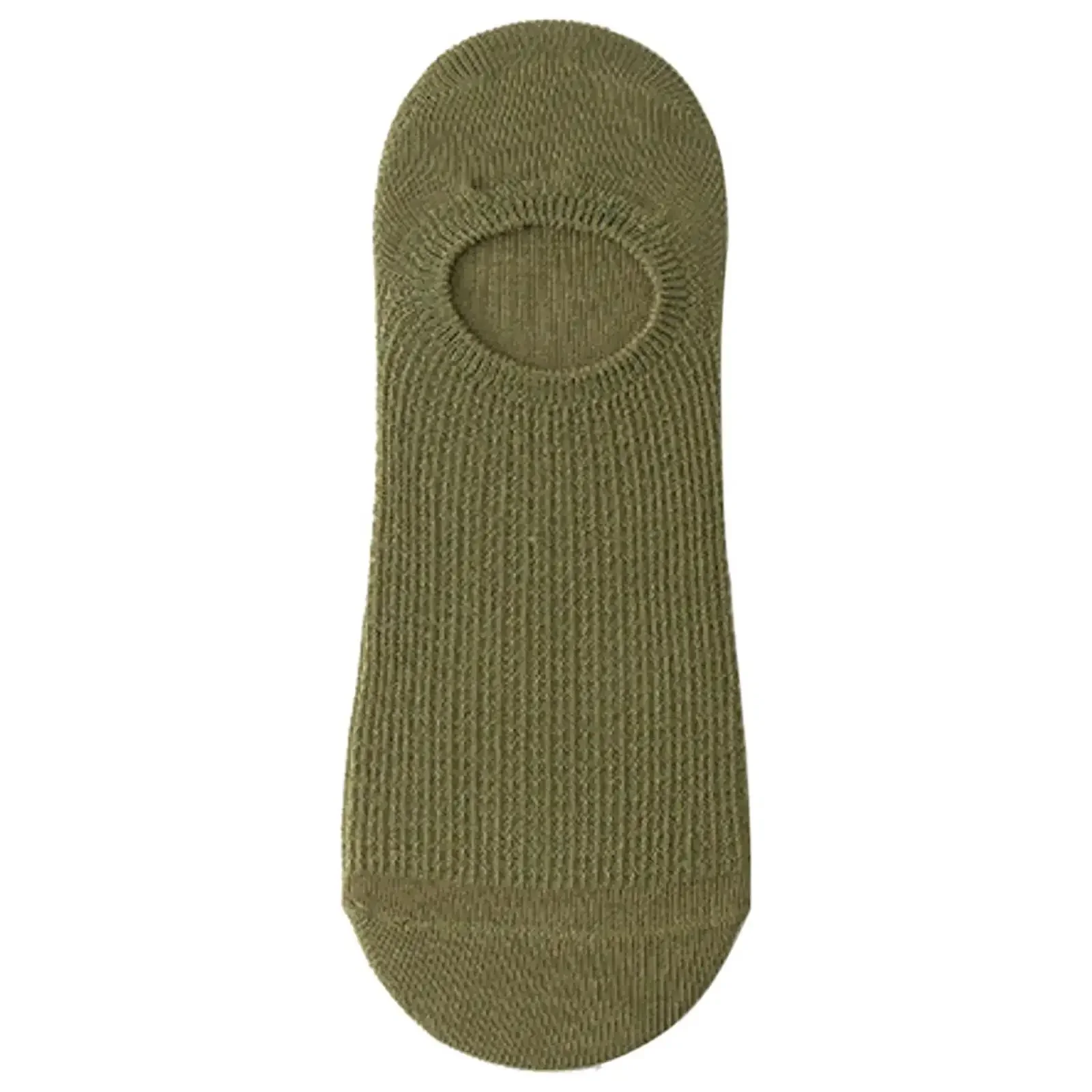 Chaussettes en maille respirantes solides pour hommes et femmes, pantoufles, chaussettes invisibles, vert armée, été, 1 paire