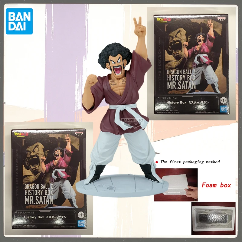 En stock: Figura de PVC de Mr. Satan de Dragon Ball Z, caja de colección original de Bandai, modelo de juguete, regalos, decoraciones de escritorio.