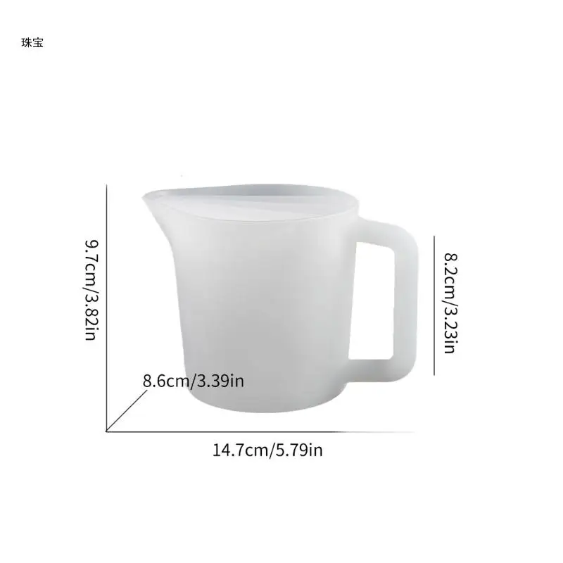 X5QE Convenient 5 Silicone Mixing Cup Resin Color Mixing Cup with Handle Gift for Jewelry Making and Art Enthusiasts