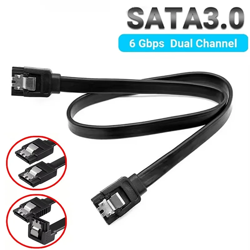 SATA Data Transmission Cable 90 Degree Right Angle Cord Straight Bend HDD SSD Cable SATA Cable Wire For HDD SSD Desktop Computer