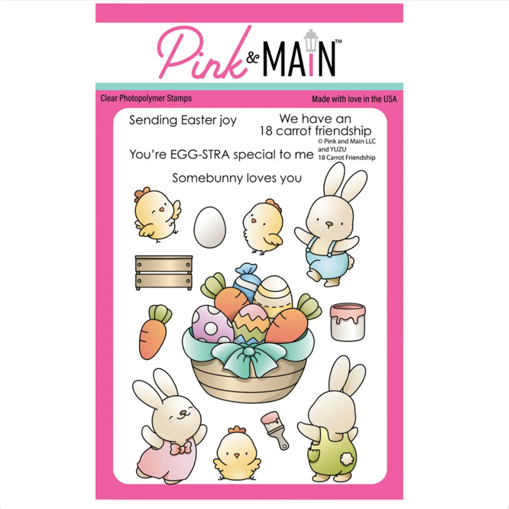 

18 Carrot Friendship Metal Cutting Dies And Clear Stamps For DIY Scrapbook Stamps Album Craft Paper Card Decoration Easter