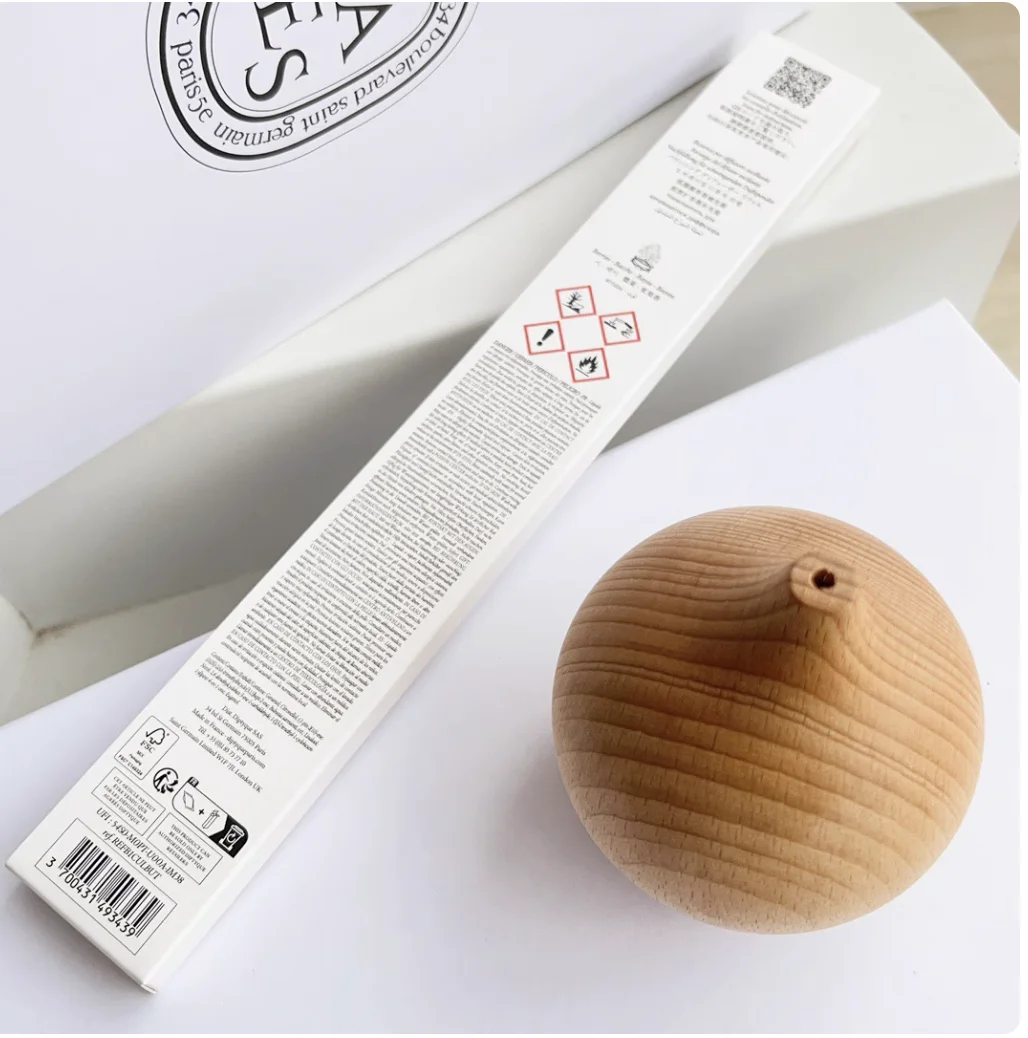 Luxury Aromatherapy Tumbler Swinging Aroma Diffuser Wooden Ball Ceramic Rod Pulp Fruit Aroma Christmas Gift Box Home Decoration