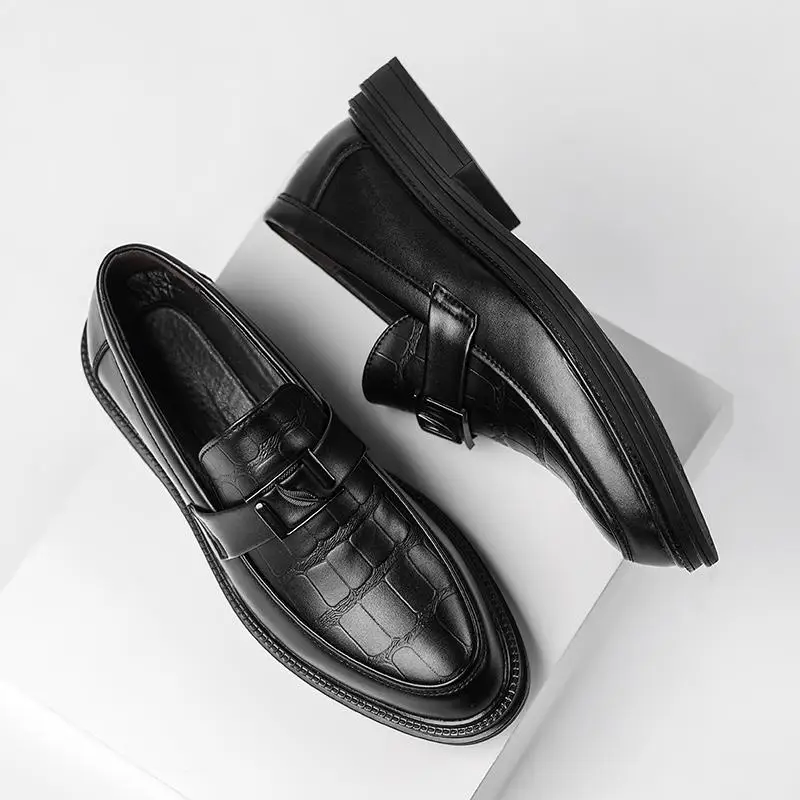 

Korean Men'S Leather Shoes Business Formal Shoes Versatile School Shoes JZ-6601
