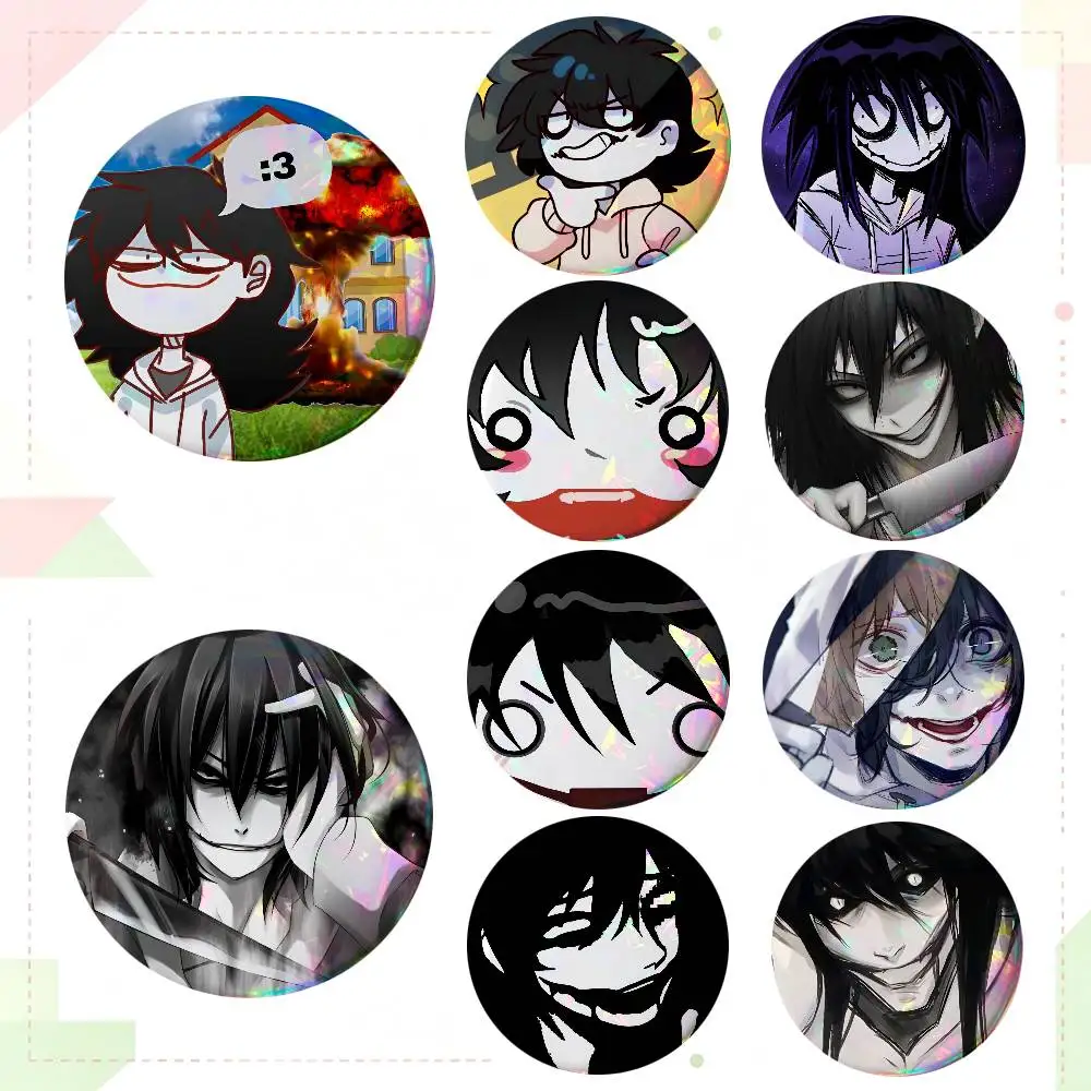 Creepy Urban Killer Jeff Round Badges Can Be Used To Decorate Clothes And Backpack Pins