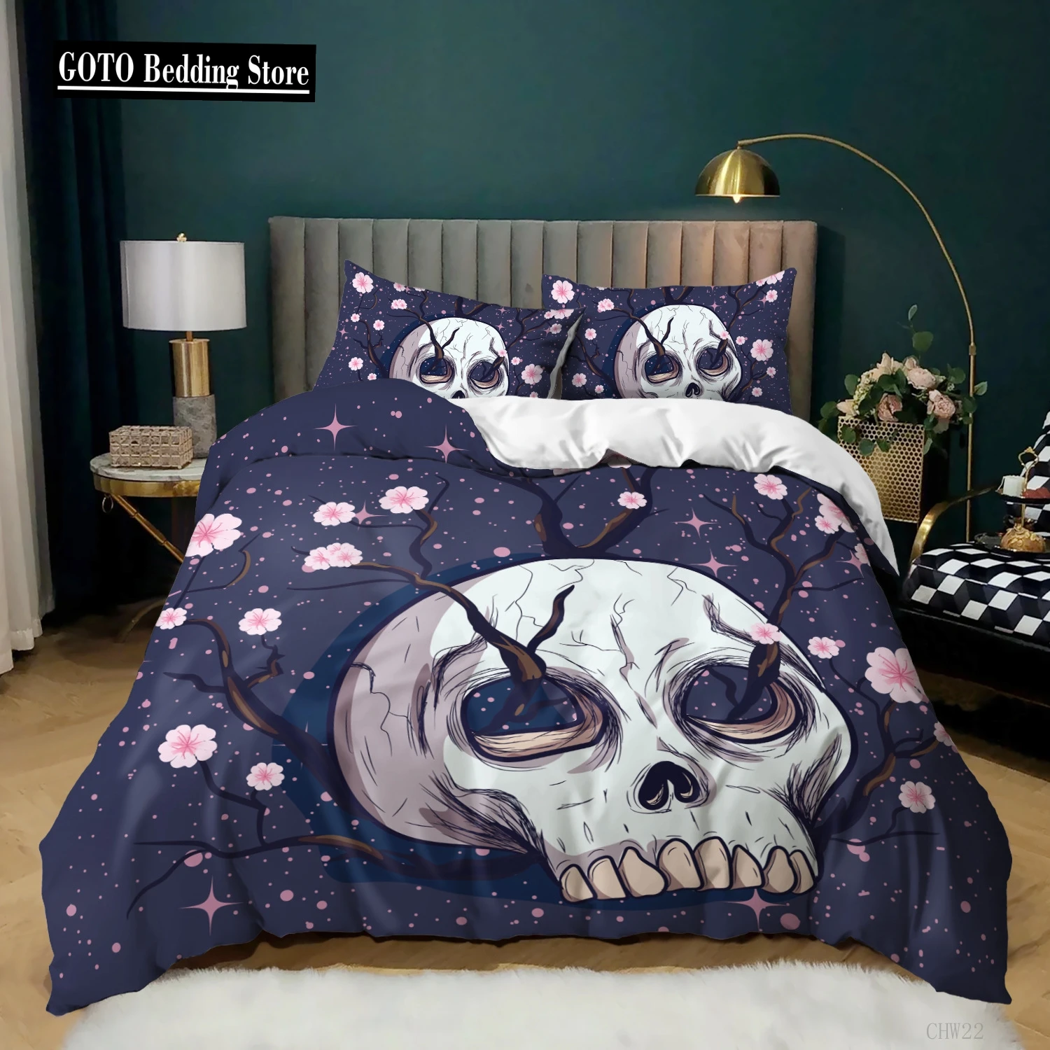 

Skull Bedding Set Halloween King Duvet Cover Set Kid,twin Full Queen Bedroom Set All Saints' Day Home Textile Housse De Couette