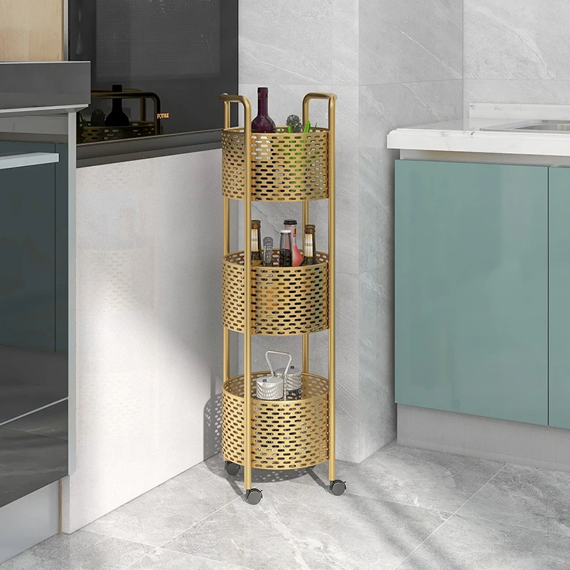 

Mobile trolley, living room storage rack, multi-layer kitchen storage rack, bathroom organization