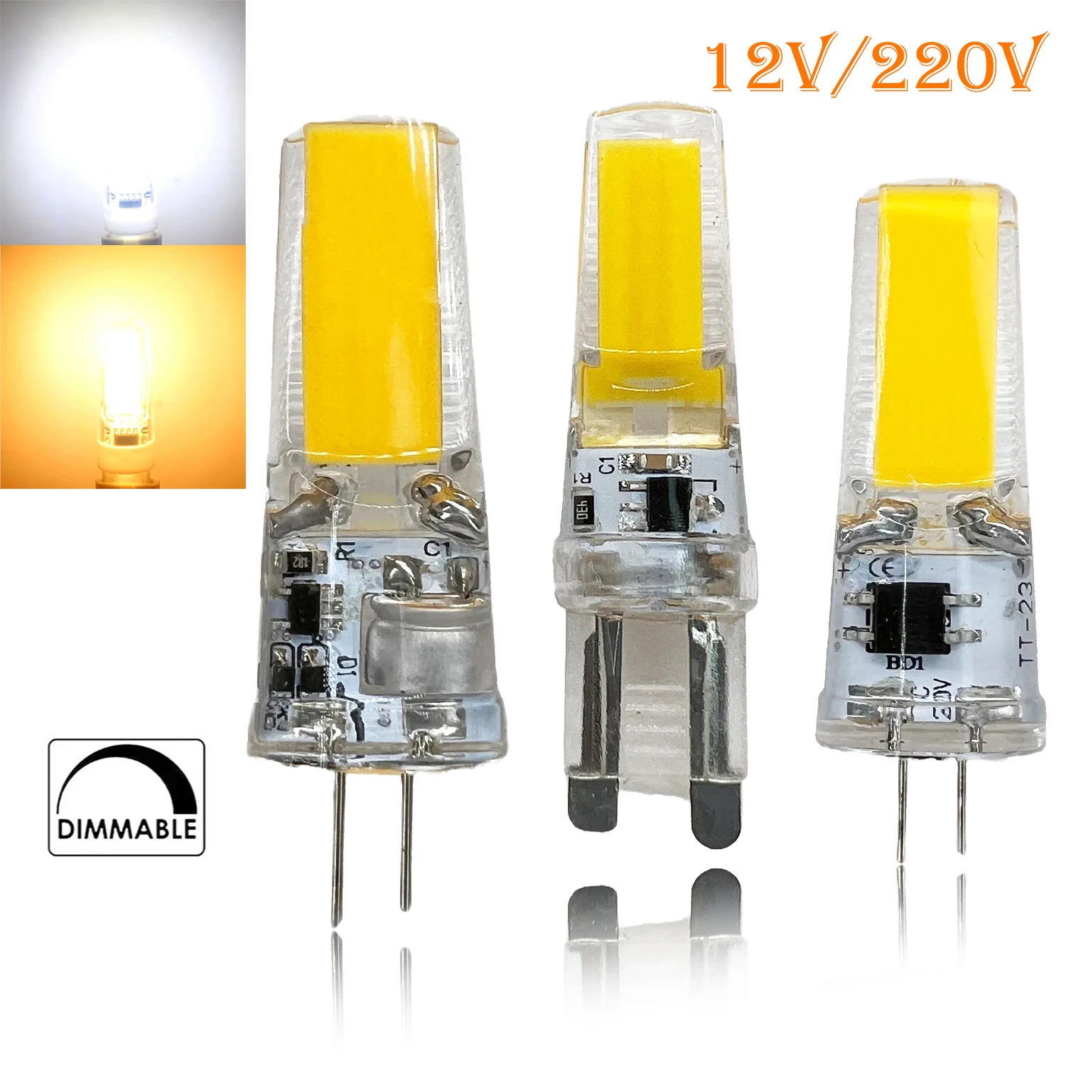 3W 6W G4 G9 Dimmable Light Bulbs Led Cob 12V 6500K Cool White Lamp 220V Home-Appliance Bedroom Lamps Decorative Lighting Bulb