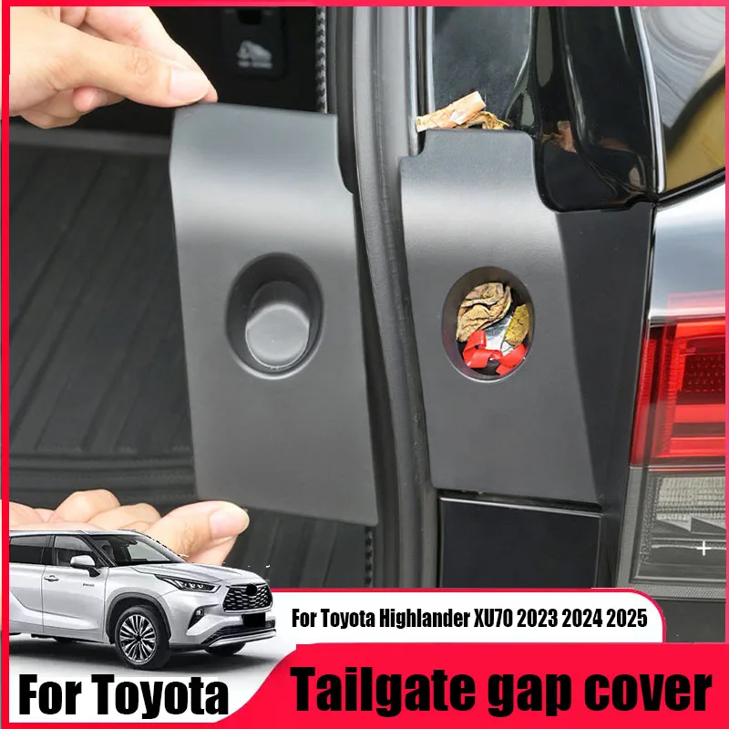 for Toyota Highlander XU70 2022 2023 2024 2025 Tailgate gap cover plate made of ABS material for automotive protection