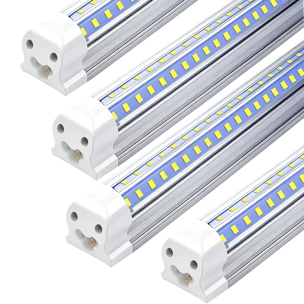 

4pcs 3ft LED Shop Lights, 30W Super Bright 3' LED Tube Light Bulbs, V-shaped 6000K Clear White, Plug And Play