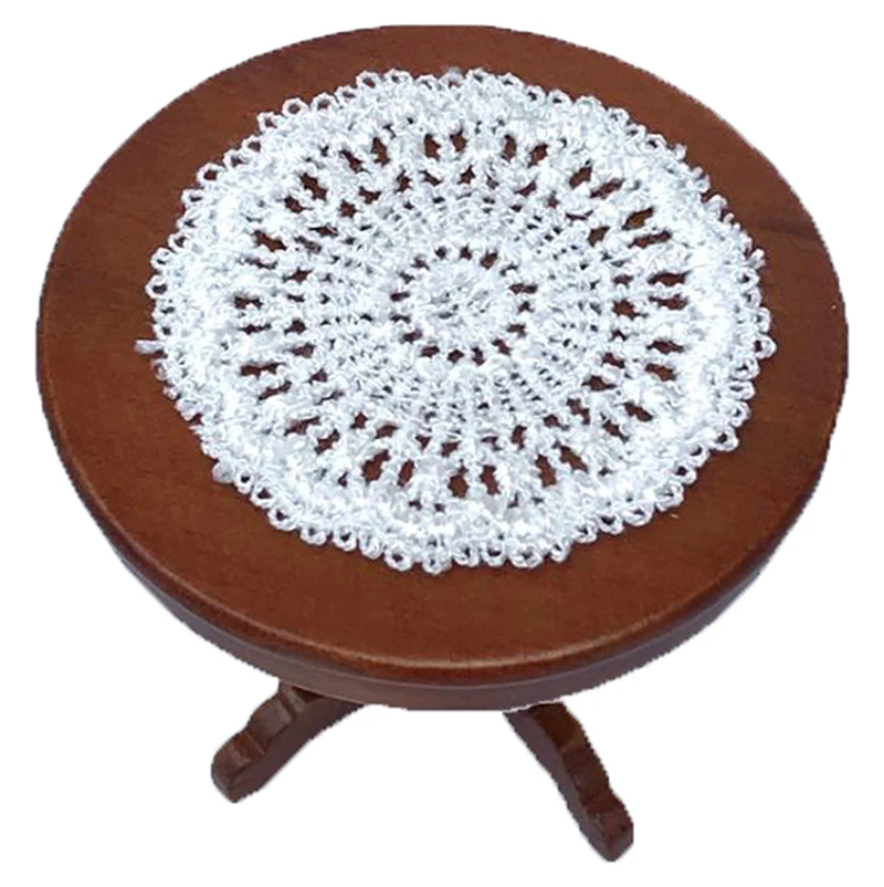 Mini napperon de Table pour maison de poupée 1:12, 2 pièces, modèle de scène, meubles de décoration