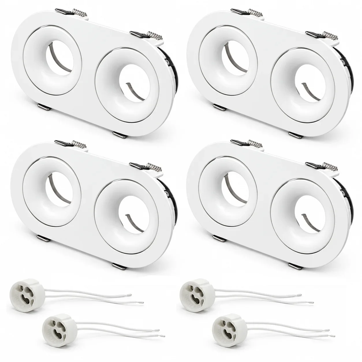 JOYINLED Surface Mounted Spotlight 4 Pack GU10 Adjustable Recessed Indoor for Exhibition Hall Display Restaurant Museum Closet