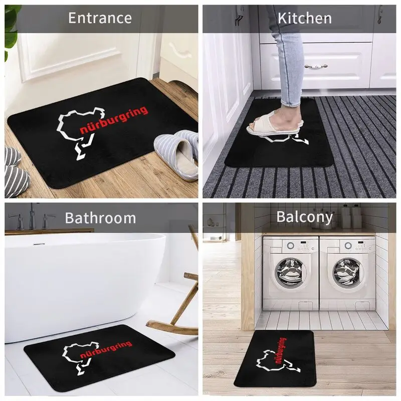 Nurburgring Course Racing Track Logo Mat tappeto tappeto Tapis Toilet Household Super Soft Bath Floor Mat