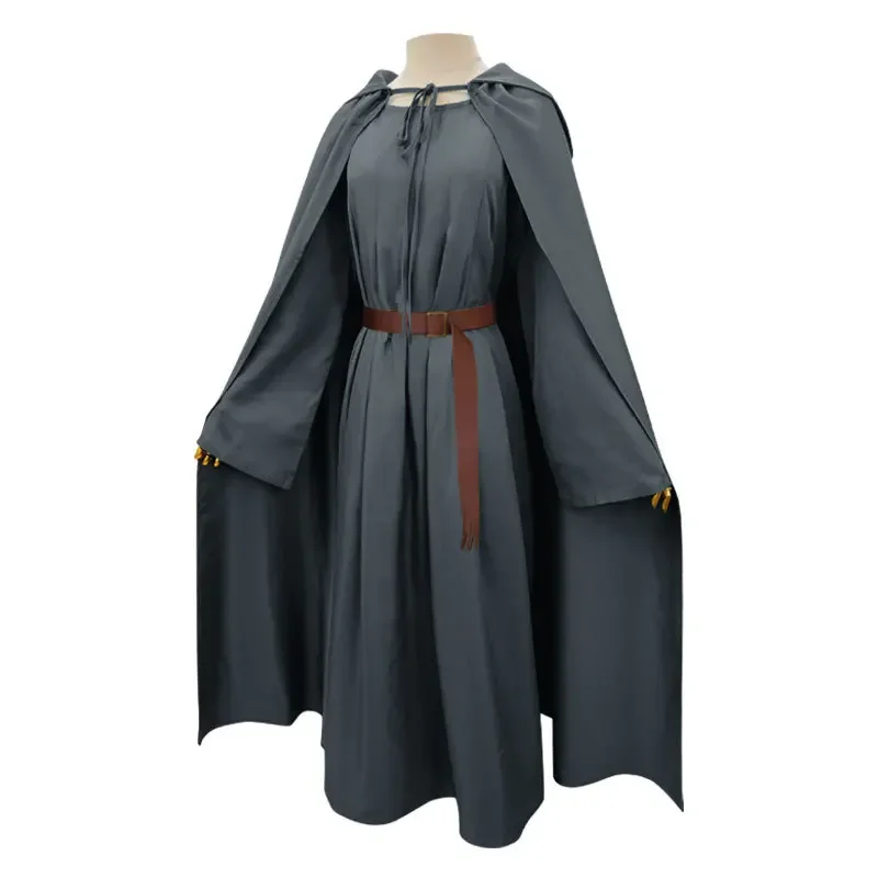 Movie Gandalf Cosplay Costume Clothing Cloak Hat Movie Sorcerer Role Play Uniform Accessories Halloween  Carnival Full Set