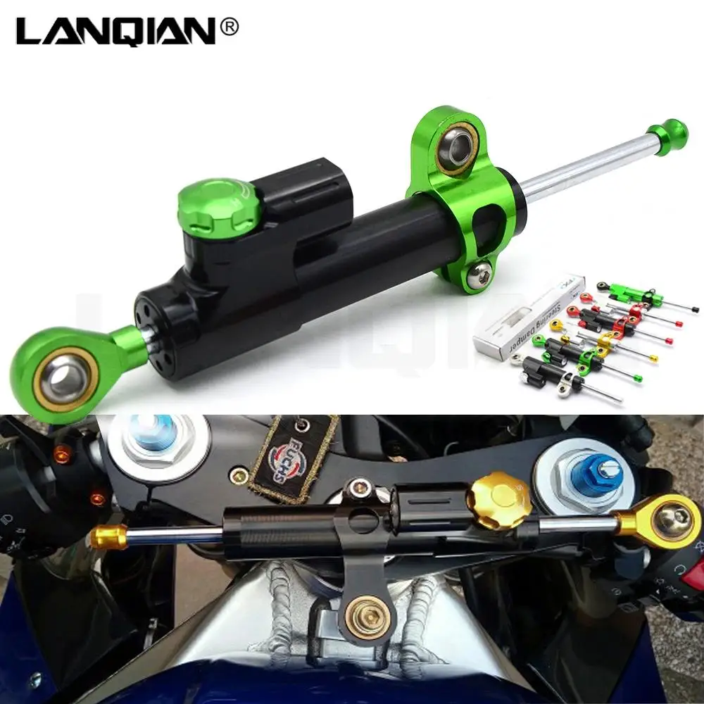 For Kawasaki Z750R ZX10R ZX6R/636 H2/H2R ZZR/ZX1400 ZX10R Motorcycle Damper Steering Stabilizer Moto Linear Safety Control