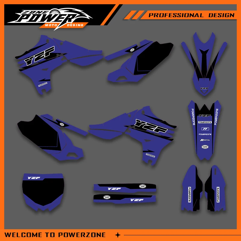 

Графика Powerzone для YAMAHA YZF450 2010 2011 2012 2013 YZ450F 450cc наклейки наклейки мотоцикл фон индивидуальный дизайн 01